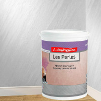 Декоративное покрытие L’impression Les perles 2.5 л, с эффектом блестящего перламутрового шелка, цвет 41109 серый M2GCZA6CNR