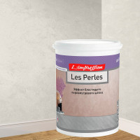Декоративное покрытие L’impression Les perles 1 л, с эффектом блестящего перламутрового шелка, цвет 41108 серый T62JM46G36