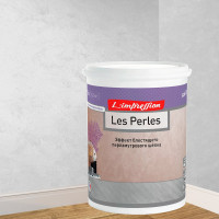 Декоративное покрытие L’impression Les perles 1 л, с эффектом блестящего перламутрового шелка, цвет 41109 серый UPM3WLQKML