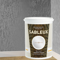 Декоративное покрытие L’impression Sableux 2.5 л, с фактурой мелкого плотного перламутрового песка цвет Серый металлик 32113 9L24PTXYDV