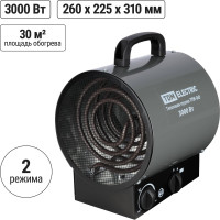 Тепловая пушка TDM ELECTRIC тпк-бо, 3 квт, круглый корпус, терморегулятор, SQ2520-0108