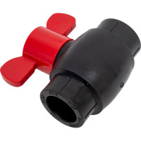 Шаровой кран Blue Ocean полипропиленовый (шар из ppsu) 25 бабочка UV-pro с защитой от ультрафиолета черный PPRF/BV/PPR/HW-2B(Bk)-25