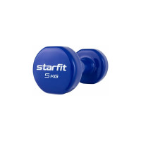 Виниловая гантель Starfit DB-101 5 кг, темно-синий ЦБ-00001452