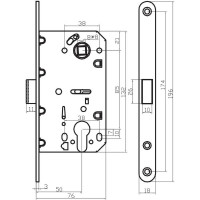 Магнитная защелка PALIDORE L3085 РВ золото блестящее, цилиндр 98761233