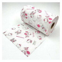 Бумажные полотенца WORLD CART "Hello Kitty" с рисунком, серия Disney, 3 слойные, 2 рулона/75 л HLK-KT-01