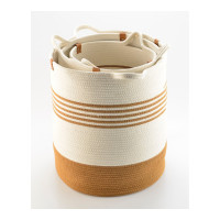 Корзина для хранения Bergenson Bjorn Thea D35x48 см, бежевая/горчичная TL-BB-BSKTH-CTN-35
