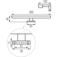 Светодиодный настенный влагозащищенный светильник KANLUX ASTIM LED IP44 8W-NW-W 34931