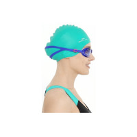 Шапочка для плавания 25Degrees Diva Green 25D21007J, подростковая, силикон, для длинных волос УТ-00019523