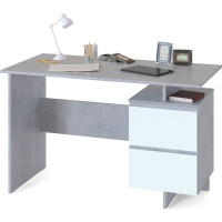 Письменный стол СОКОЛ СПм-19 бетон/белый 00-00011533