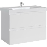 Подвесная тумба Sanstar Riana 90 с раковиной Грейс 90 для ванной комнаты 364.1-1.5.1.КГРЕ