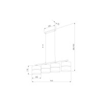 Подвесной светильник TK Lighting 4775 / Hilton Gold белый a062975