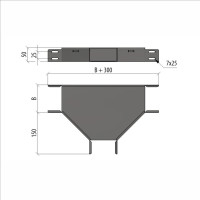 Т-отвод Система КМ 50x100 мм LO0102 TD50-100