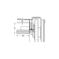 Комплект Hafele Slido Classic 50 VF S Smuso для 2 двери 50 мм 402.54.400