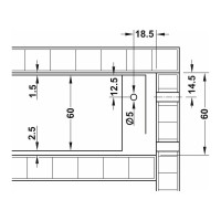 Комплект рейлингов для ящика Hafele 392/500 мм 701.46.116