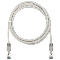Патч-корд компьютерный экранированный FTP SUPRLAN 5e 4x2 26AWG (7x0.16mm) Cu LSZH серый 2м 10-0717