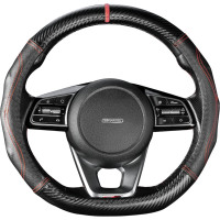 Оплетка SKYWAY Drift-3 M черно/красная, экокожа/ПВХ S01102506
