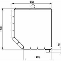 Накопительный бак VVD 16 л, сталь AiSi 439, 1 мм, красное дерево 2090