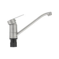 Смеситель для кухни СоюзКран низкий излив 25 см, керамический картридж 40 мм, нержавеющая сталь SS01-I134 567-097