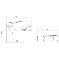 Смеситель для раковины СоюзКран керамический картридж 35 мм, хром, цинк SК02-M137 567-103