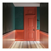 Панель стеновая "грани" ударопрочная, влагостойкая, под покраску Decor-Dizayn 240x13x2000 мм DD914