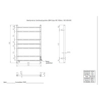 Электрический полотенцесушитель ДВИН L neo 80/50 1"-1/2" К диммер, белый 4656759179168