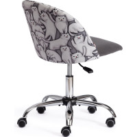 Кресло Tetchair melody ткань/флок, серый cats/29 19026