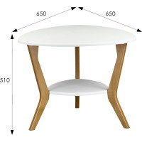 Журнальный стол Мебелик BeautyStyle 15 белый/бук 7835