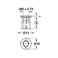 Корпусная стяжка Hafele 18мм, сталь, оцинкованная 262.88.904