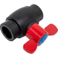 Шаровой кран Blue Ocean полипропиленовый (шар из ppsu) 25 бабочка UV-pro с защитой от ультрафиолета черный PPRF/BV/PPR/HW-2B(Bk)-25