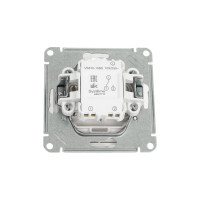 1-клавишный переключатель Systeme Electric W59 aqua, 10ах, ip44, механизм, белый VS610-156B-1-86