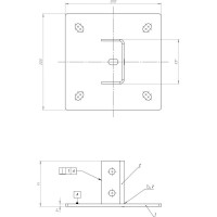 Напольная увеличенная опора Fachmann 200x200 х.ц. 11.078