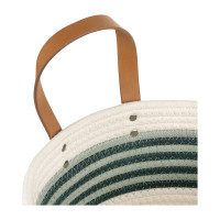 Корзина для хранения Bergenson Bjorn Helly D30x15 см, бежевая/зеленая TL-BB-BSKHL-CTN-30