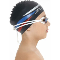 Шапочка для плавания 25Degrees Russia JR Black 25D21005J, подростковая, силикон УТ-00019579