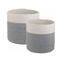 Кашпо Bergenson Bjorn Gerd диаметр 28x27 см кремовое/светло-серое TL-BB-GD-CR-GR-28