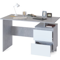 Письменный стол СОКОЛ СПм-19 бетон/белый 00-00011533