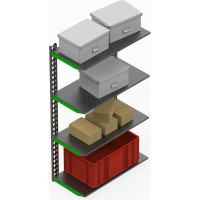 Модульный стеллаж ООО Металекс Metalex серии FLY 1500x1000x400 мм, 4 полки SMFIV15010040