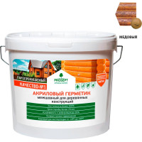 Герметик акриловый межшовный для деревянных конструкций PROSEPT цвет "Медовый" готовый состав 3 кг 0024-3 м