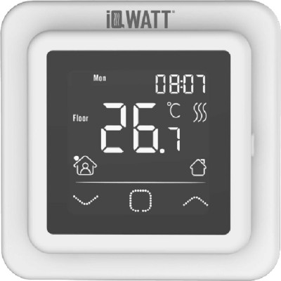 IQWATT Терморегулятор для теплого пола программируемый IQ THERMOSTAT SMART HEAT (белый) 408