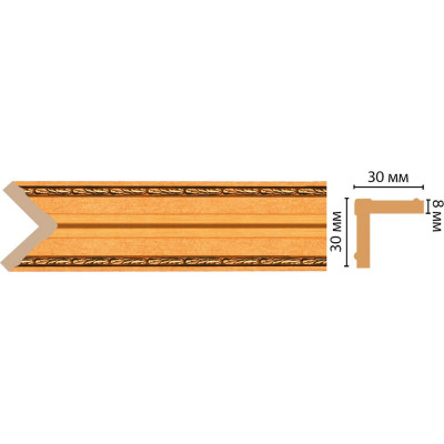 Decomaster Угол 116-1123 ДМ (30x30x2400 мм) 116-1223