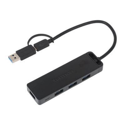VENTION Концентратор OTG USB-C+USB 3.0 / 4xUSB 3.0 порта Черный - 0.15м. CHTBB