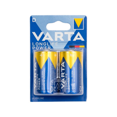 Varta Батарейка LONGLIFE POWER (HIGH ENERGY) LR20 D BL2 Alkaline 1.5V (4920) 04920121412
