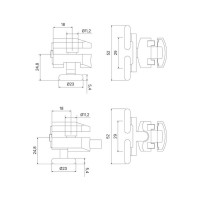 IDDIS Ролики, 2 верхних, 2 нижних, двойные, D=23 мм, хром, стекло 7-8 мм, , 966D23C8DZ