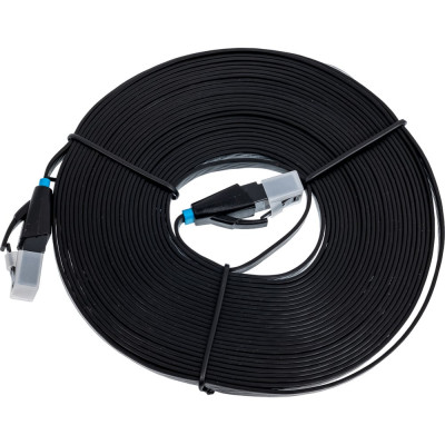 Прямой патч-корд VENTION UTP cat.6, RJ45 - 8м. плоский Черный IBJBK