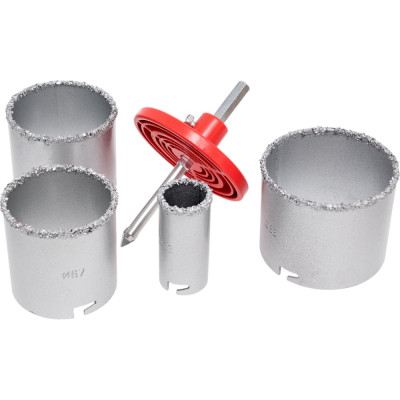 Набор коронок кольцевых по керамической плитке 33, 67, 73, 83 мм, карбид-вольфрам TORGWIN T428590