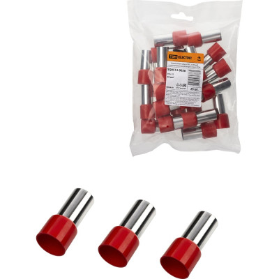 Наконечник-гильза TDM ELECTRIC е95-25 95мм2 с изолированным фланцем (25шт) SQ0512-0030