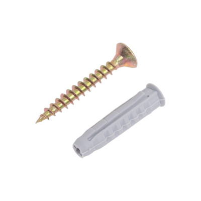 Саморез Невский Крепеж ШУж 4,0x30, потайная головка, + дюбель 4-распорный нейлон 5x25, 20 шт. 818719