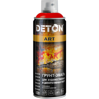 Грунт-эмаль для художественных и декоративных работ Deton ART Madrid Red, аэрозоль 520 мл DTN-A07695