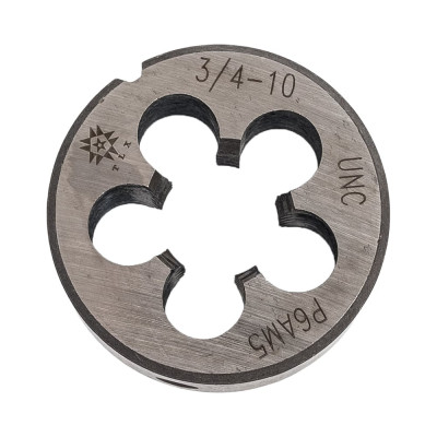 Дюймовая плашка TLX 3/4"-10 UNC 60гр Р6АМ5 10 ниток/дюйм, dнар.45мм 70583
