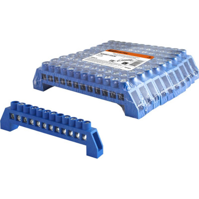 Шина нулевая "N" в изоляторе 6х9мм 12 групп TDM ELECTRIC, никелированная SQ0801-0320