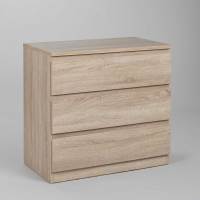 Комод Гуд ЛАКК МАЛЬТА 3 ящика, 80x48x76 см, бежевый, дуб сонома 2.05.02.040.3